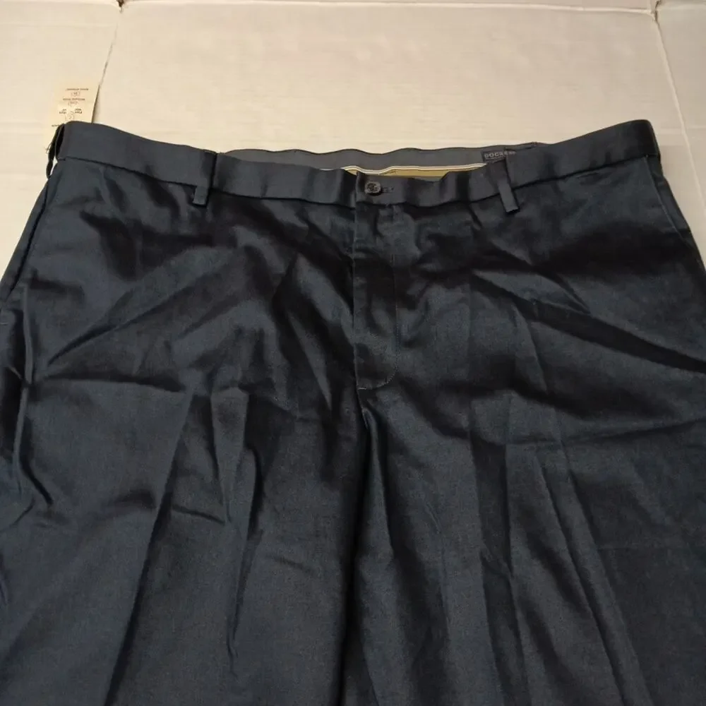Dockers Signature Khakis Men's Size 46x32 Navy‎ Blue Classic Fit Cotton